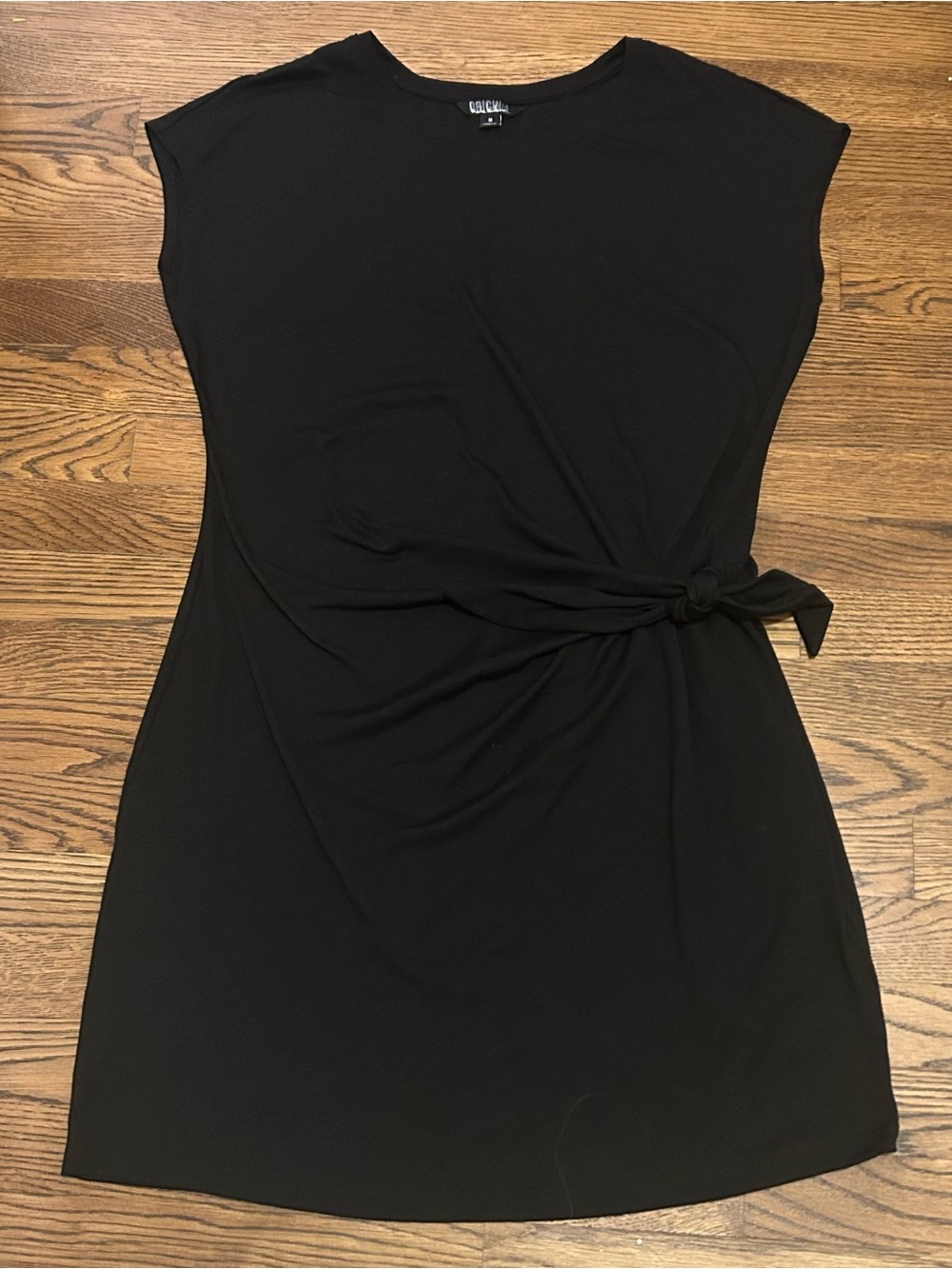 Elie Tahari Black Side-Knot Mini Dress